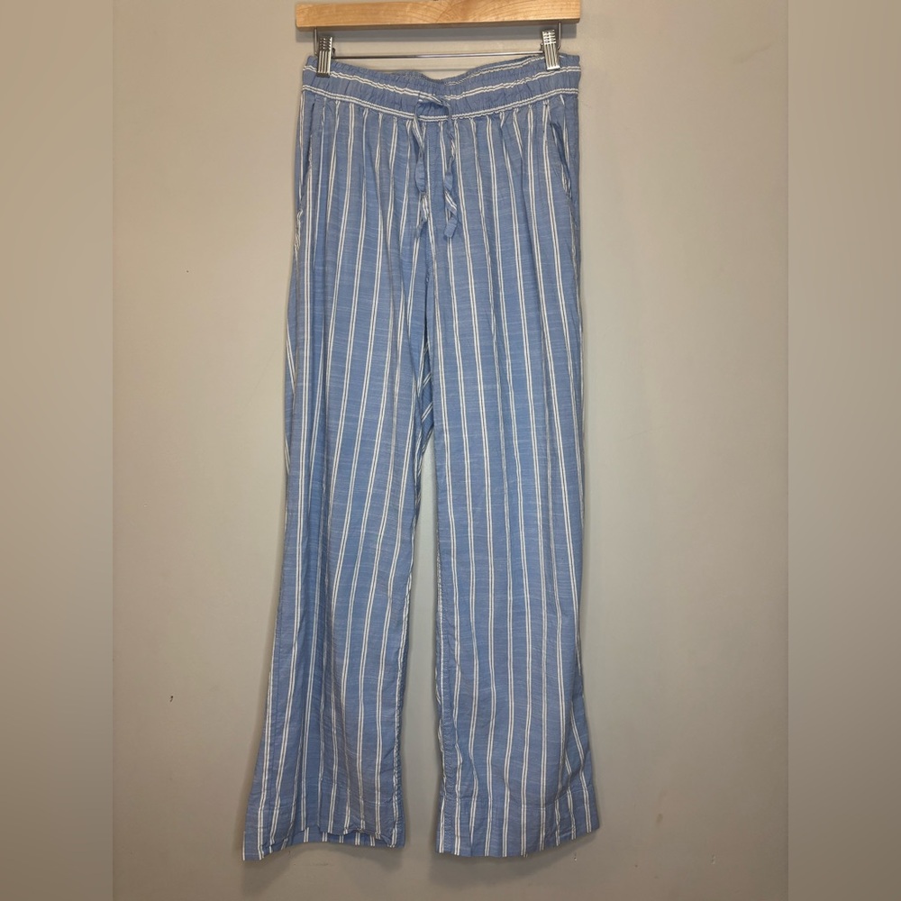 Amazon Blue and White Striped Pajama Pants